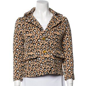 Tory Burch Leopard Knit Sweater Blazer XS/S – Designer Cardigan Jacket